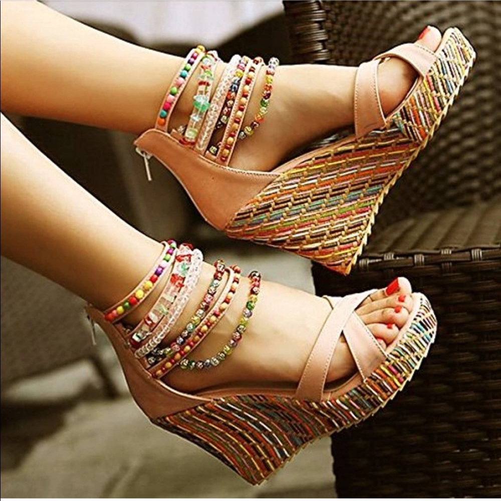 Platform wedge sandals